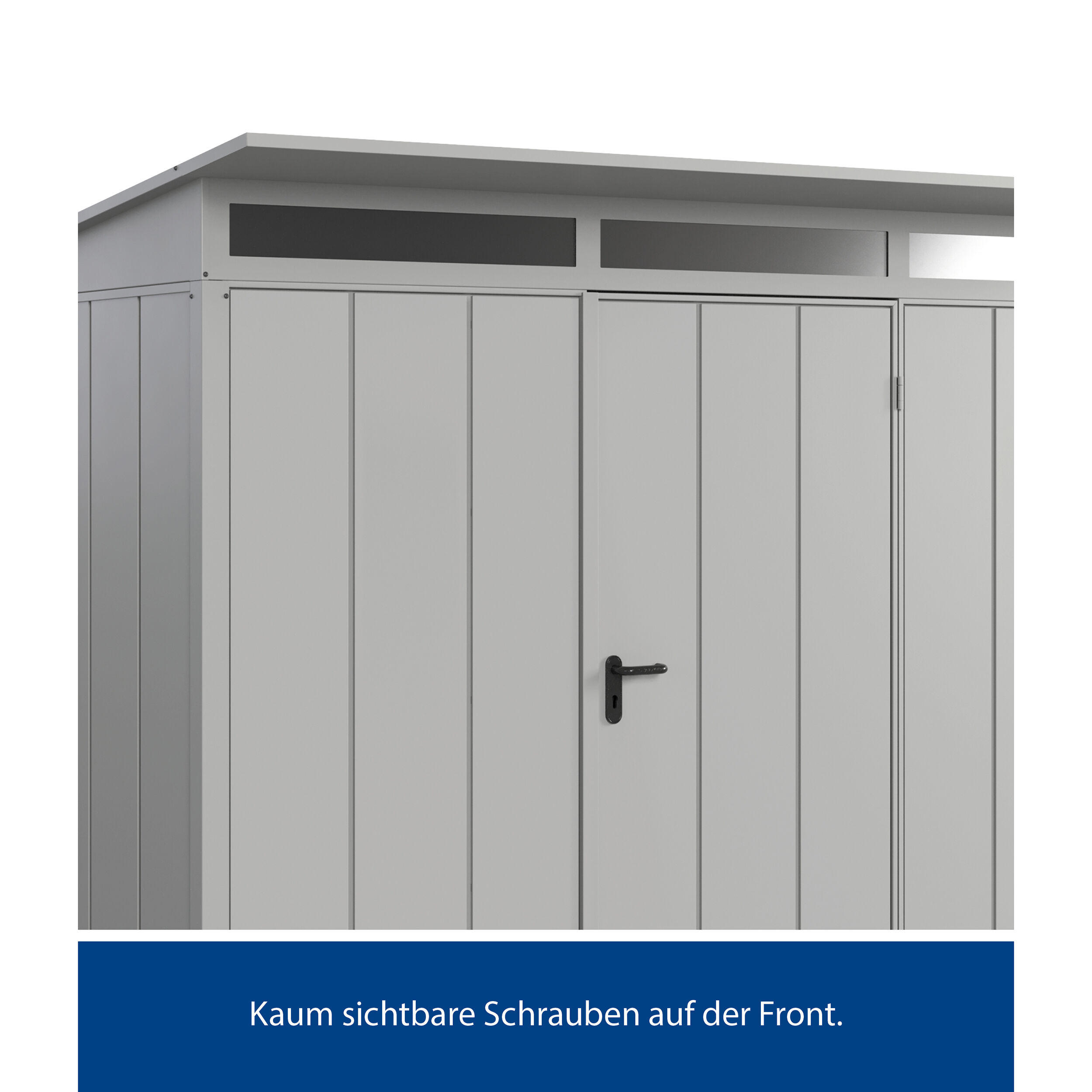 Set Berry Modern-P,Typ 3 Gerätehaus - Weißaluminium