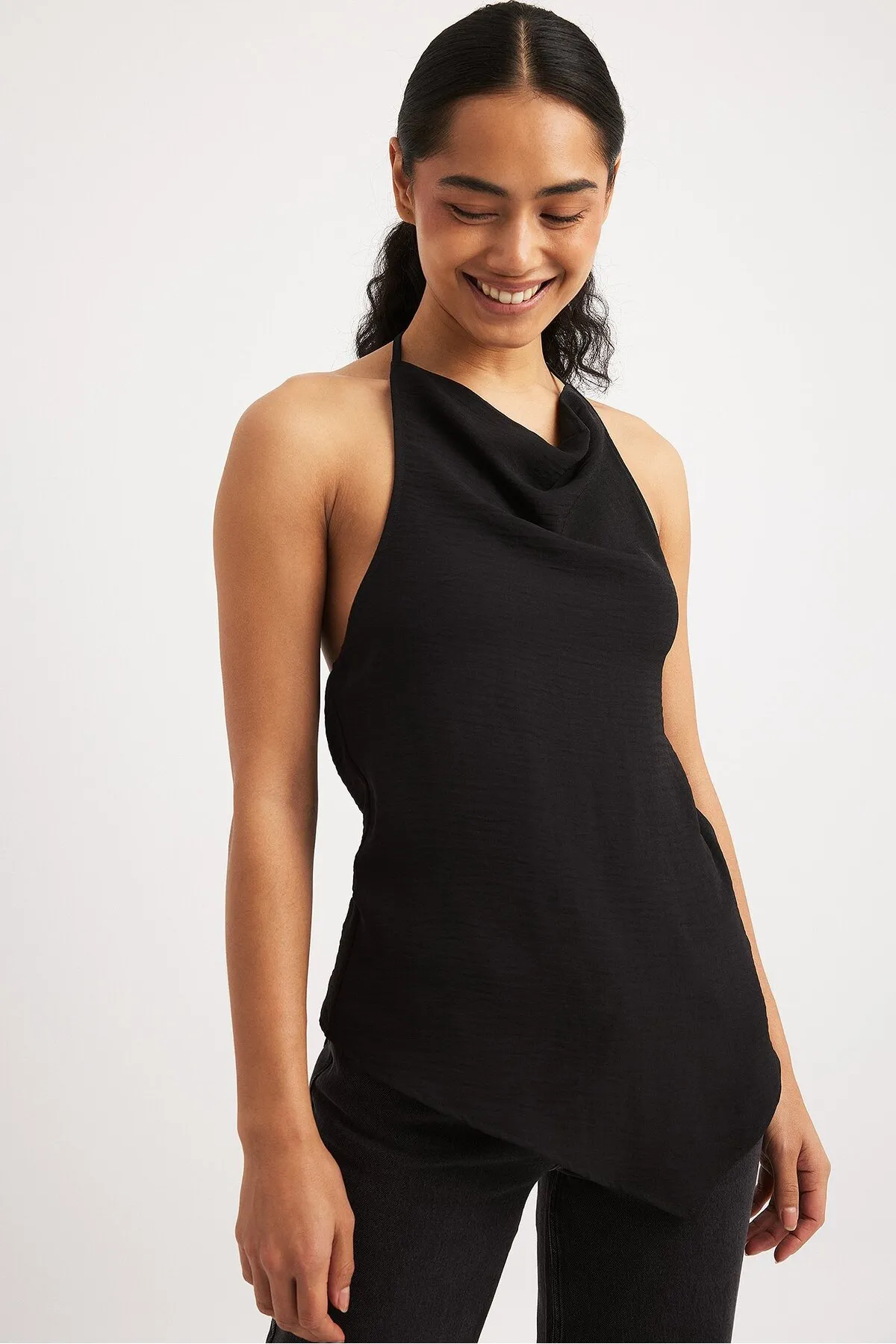 NA-KD  Bluse - Schwarz - Relaxed Fit