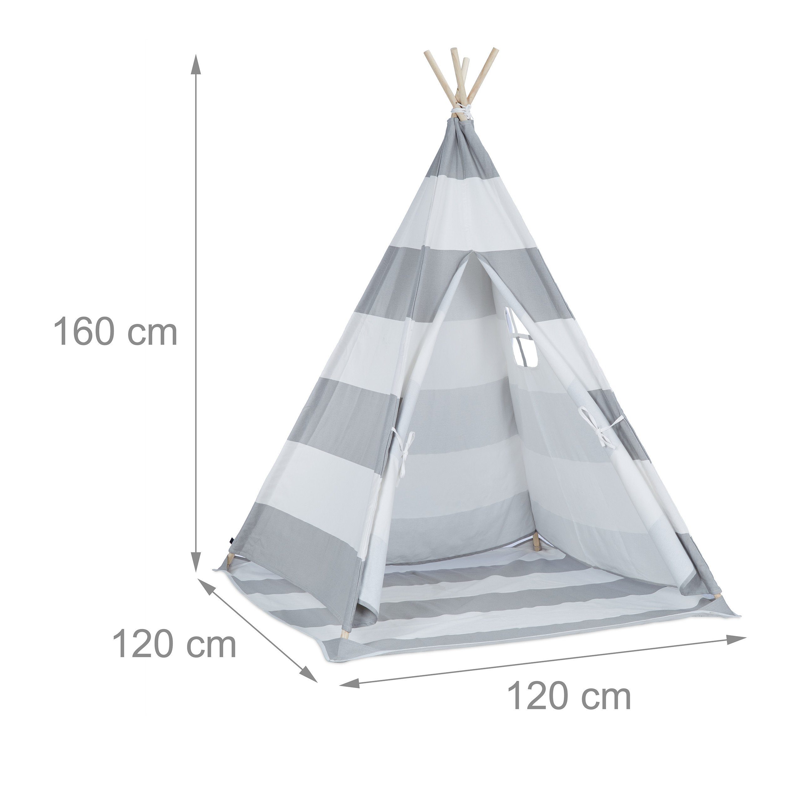 relaxdays Tipi-Zelt Tipi Zelt für Kinder