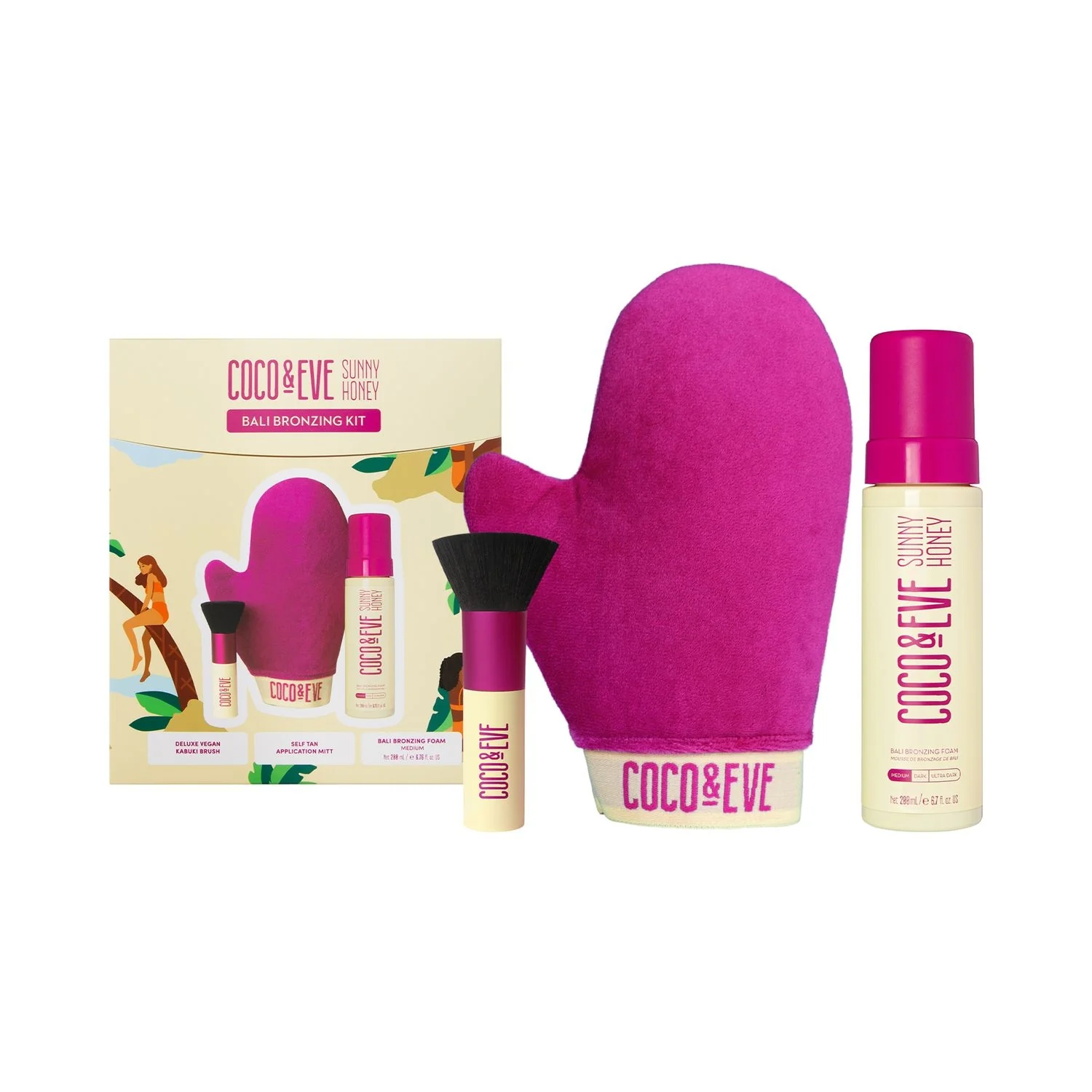 Sunny Honey Bali Bronzing Kit - Set za njegu od sunca, Set za njegu od sunca, Setovi za njegu od sunca, Pjena za samotamnjenje tijela