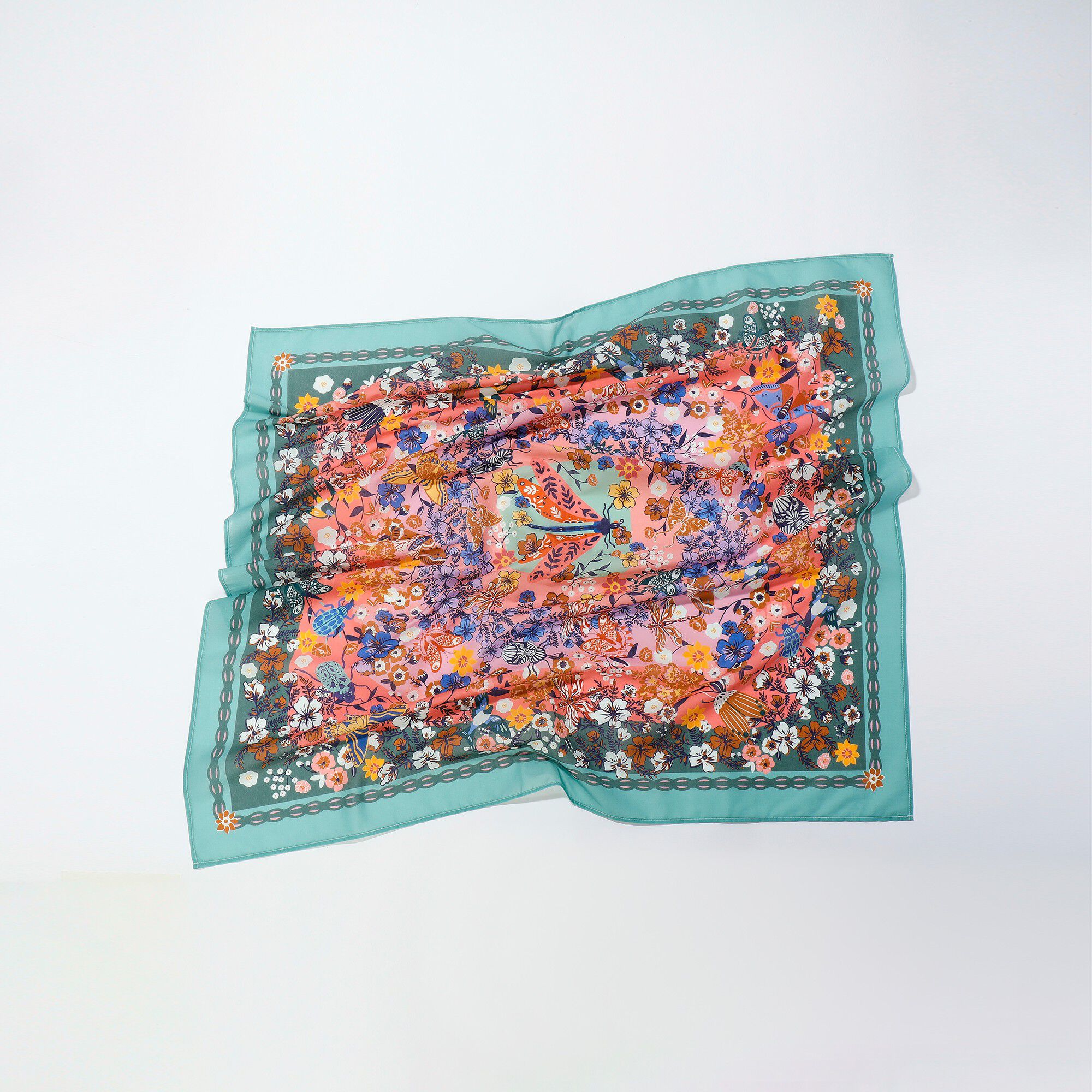 Foulard fabriqué en France imprimé cachemire, 100 x 100 cm
