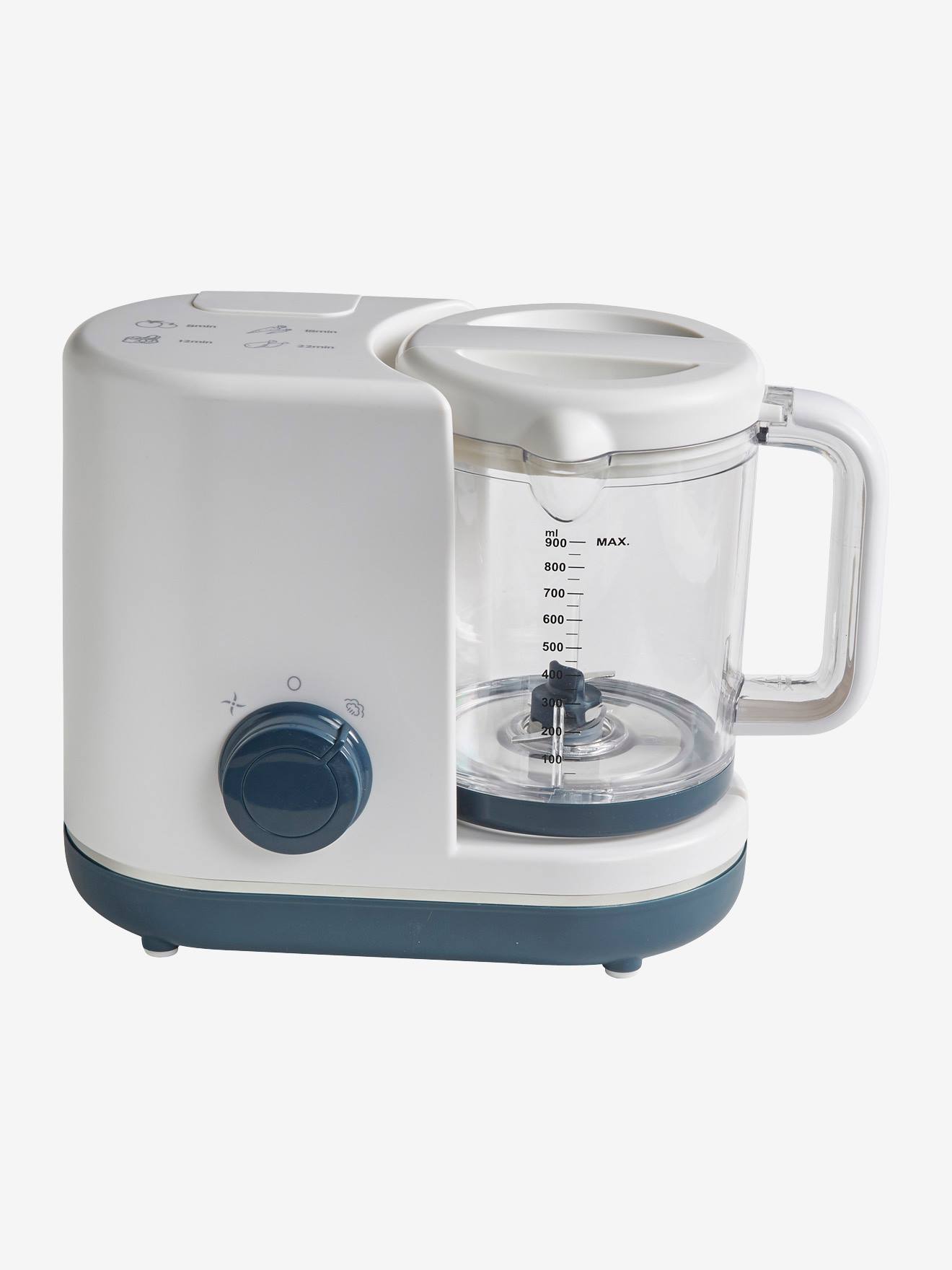 Robot cuiseur vapeur/mixeur Magic Cooker 5 en 1 vertbaudet blanc/gris