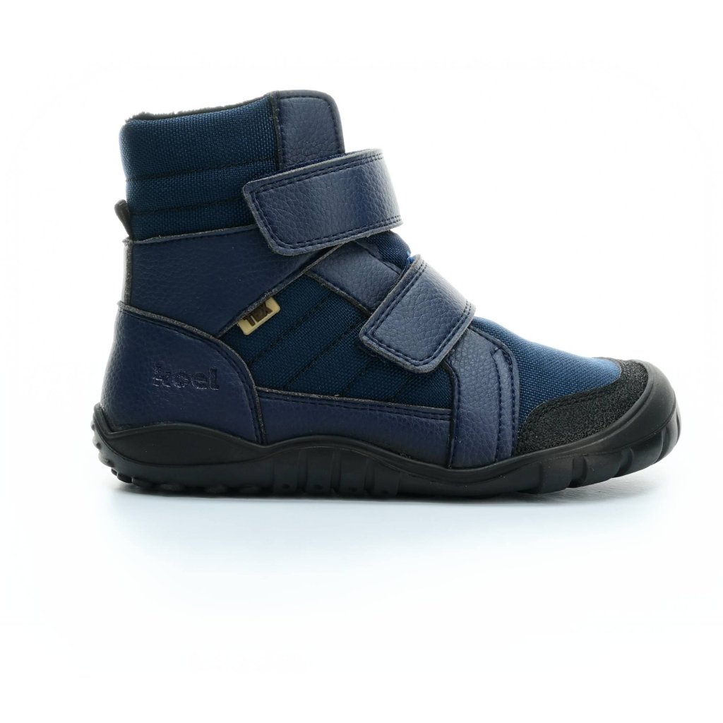 Koel4kids Mailand Vegan Tex Blue 04T002.50E-110 mit Fleece gefütterte Barfuß-Stiefeletten