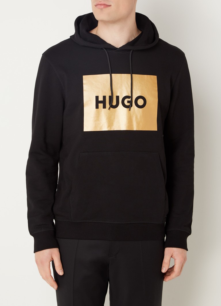 HUGO BOSS Duratschi hoodie with metallic logo print