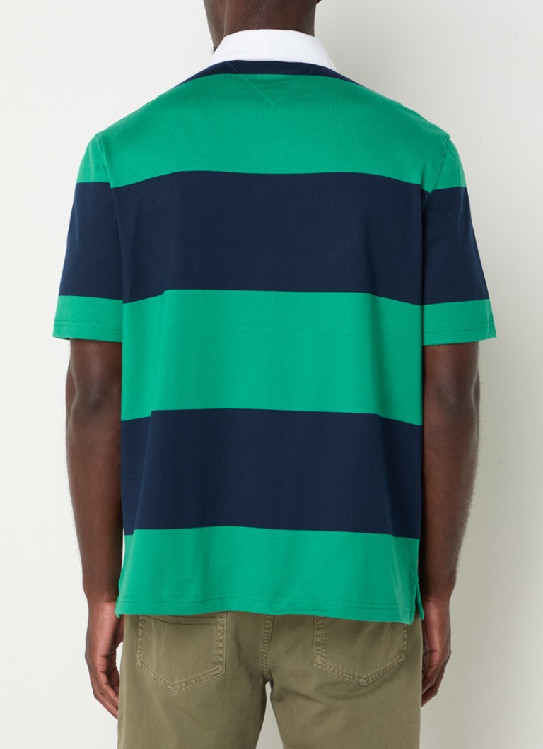 Tommy Hilfiger polo majica regularnog kroja s prugastim printom i vezom logotipa