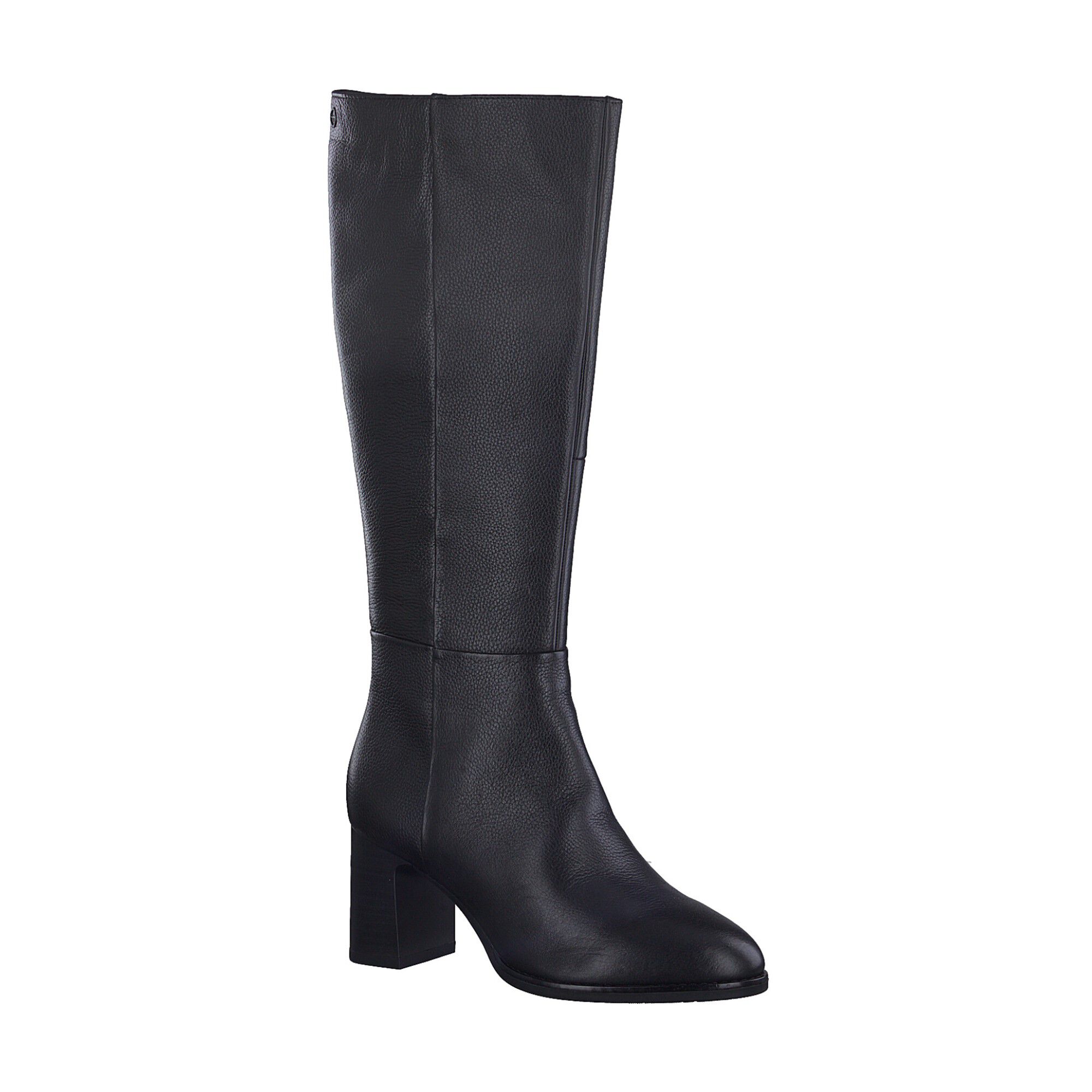 Bottes zippées dessus cuir