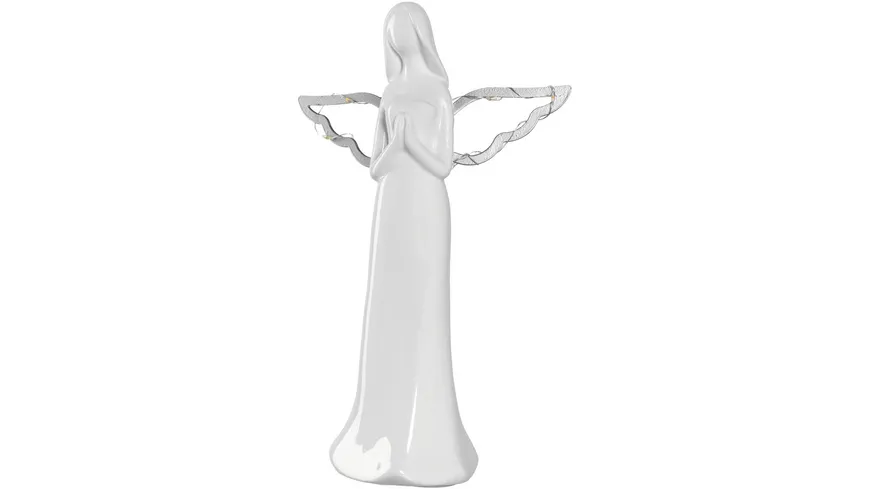 LEONARDO Figur EngelPorzellan LED Neve 25 cm weiß