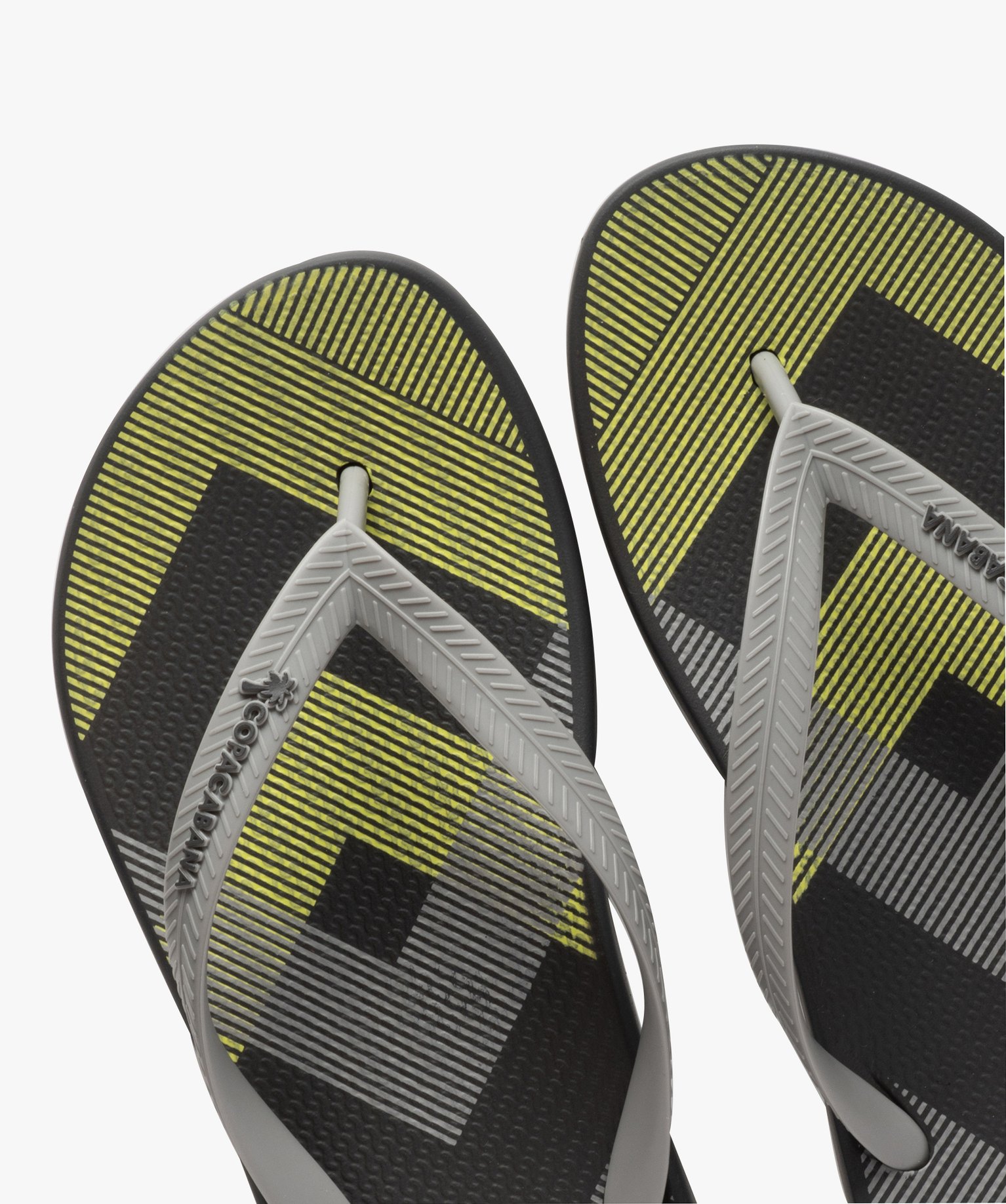Tongs homme décor graphique - Copacabana gris | GEMO