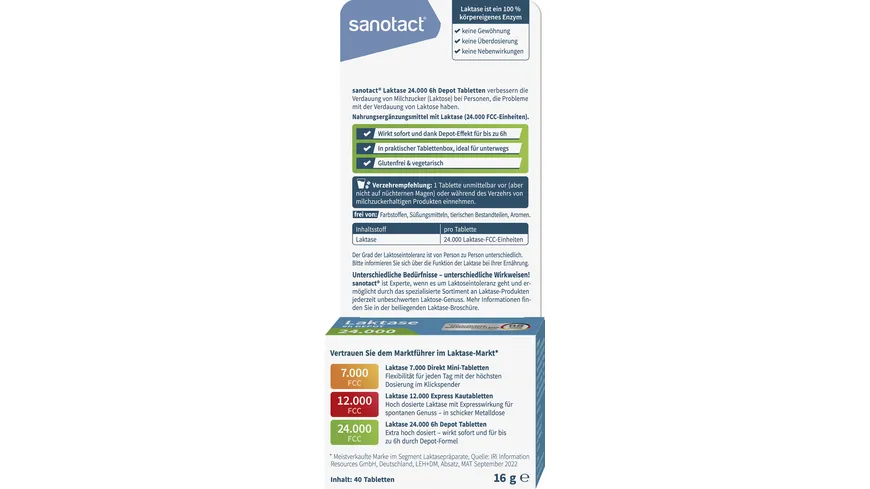 sanotact Laktase 24.000 FCC Depot