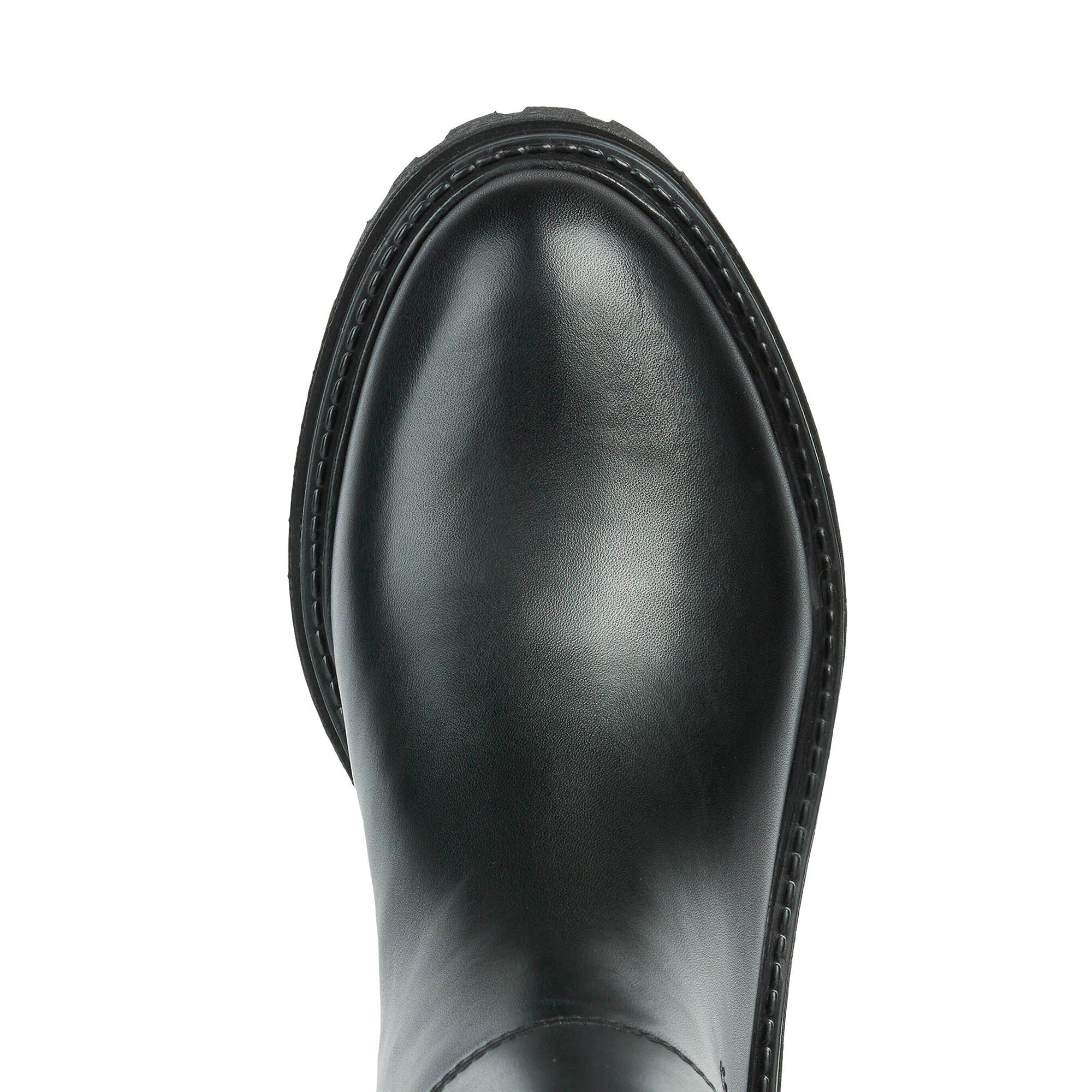 Boots mi-hautes dessus cuir