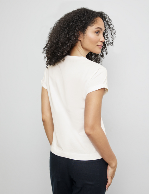 T-Shirt mit kleiner Stickerei
