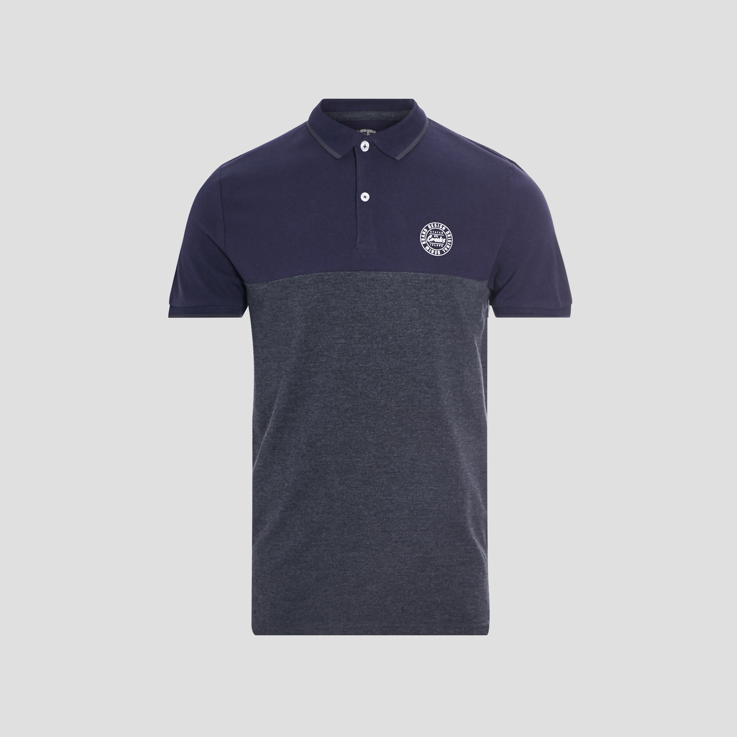 Polo manches courtes coton Creeks bleu marine homme | La Halle