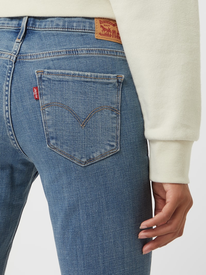 Shaping Bootcut Jeans mit Stretch-Anteil Modell '315' in bleu