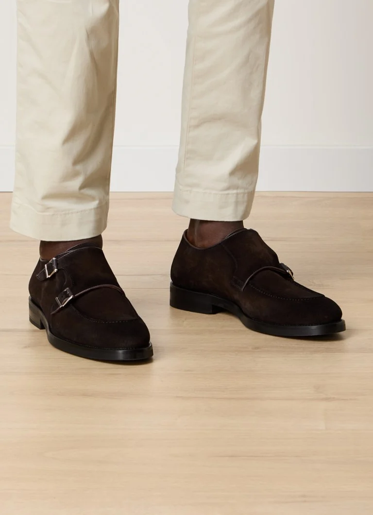 Buty zamszowe Magnanni z klamrą