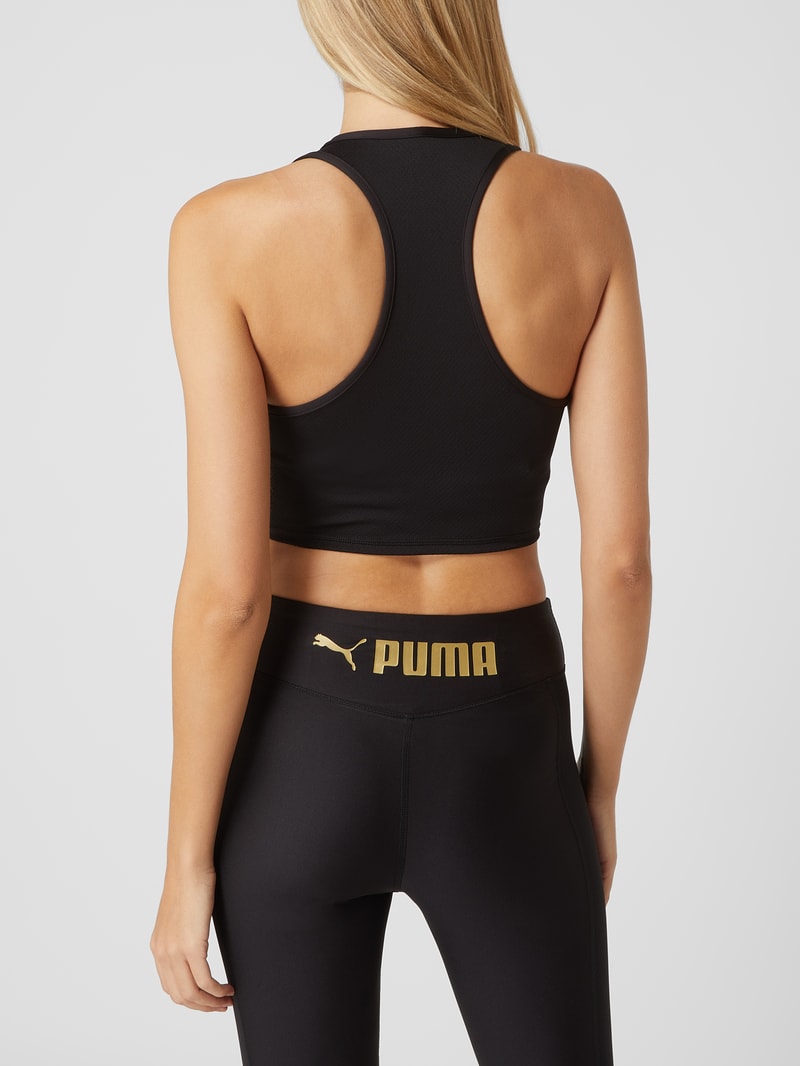 Crop Top mit Logo - dryCELL in schwarz