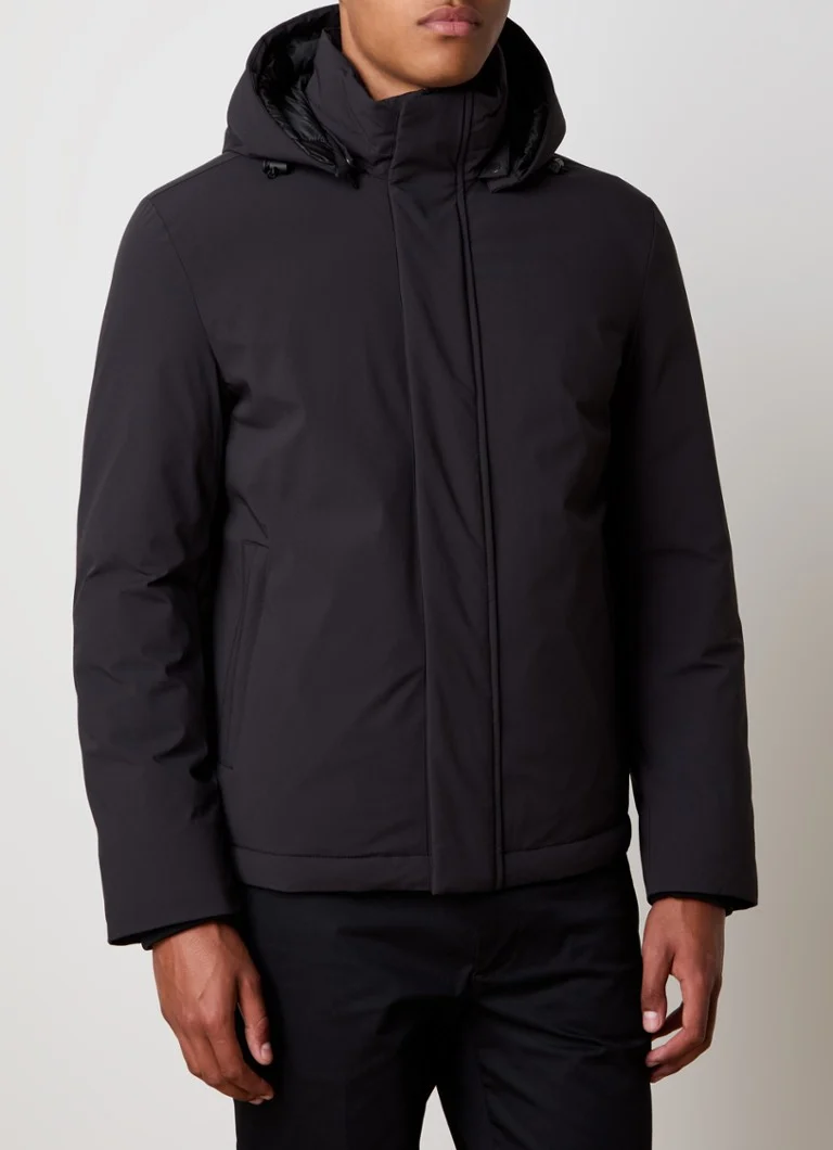 Woolrich Quilted jacket with down padding and removable hood