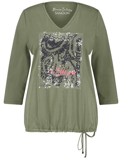 3/4 Arm Shirt mit Pailletten