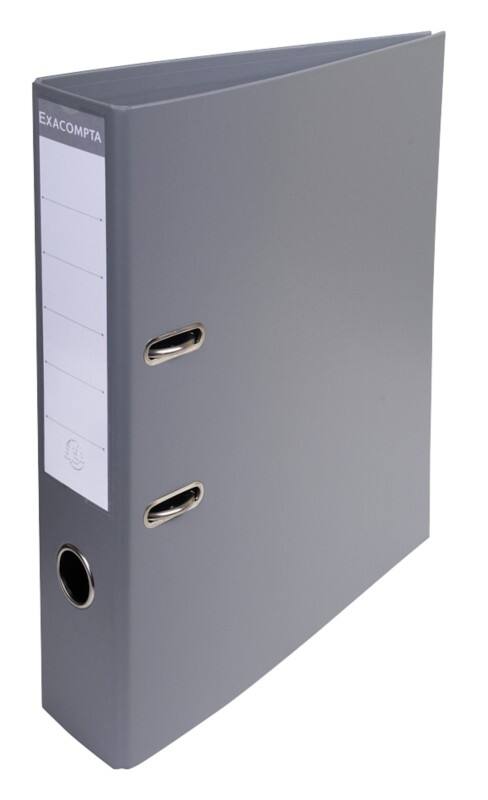 Exacompta Prem Touch Ordner DIN A4 70 mm Dunkelgrau 2 Ringe 53754E Pappkarton, PP (Polypropylen) Hochformat 10 Stück