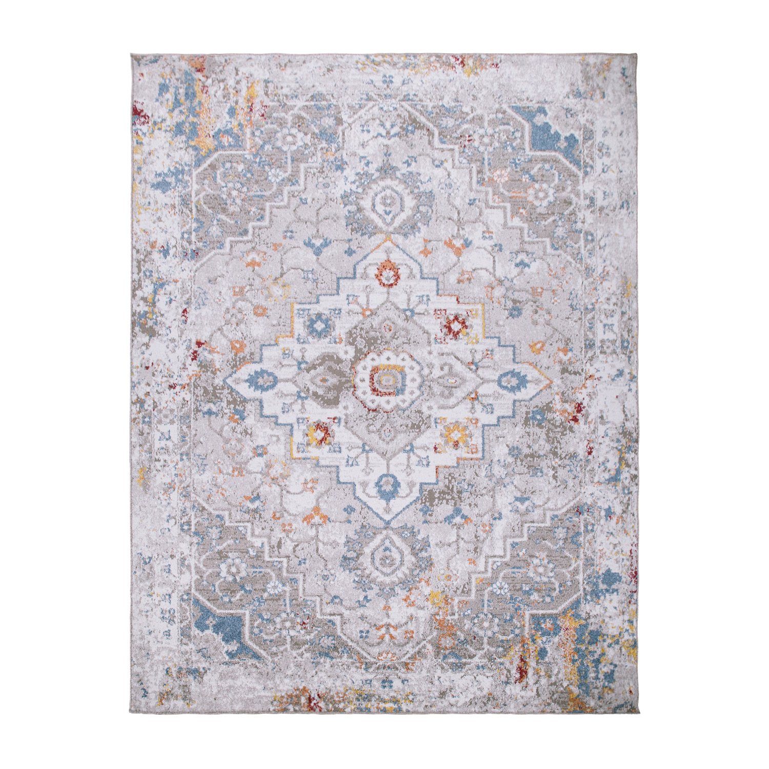 Teppich Wohnzimmer Teppich Kurzflor Orientalisch Vintage Design, TT Home, rechteckig, Höhe: 13 mm
