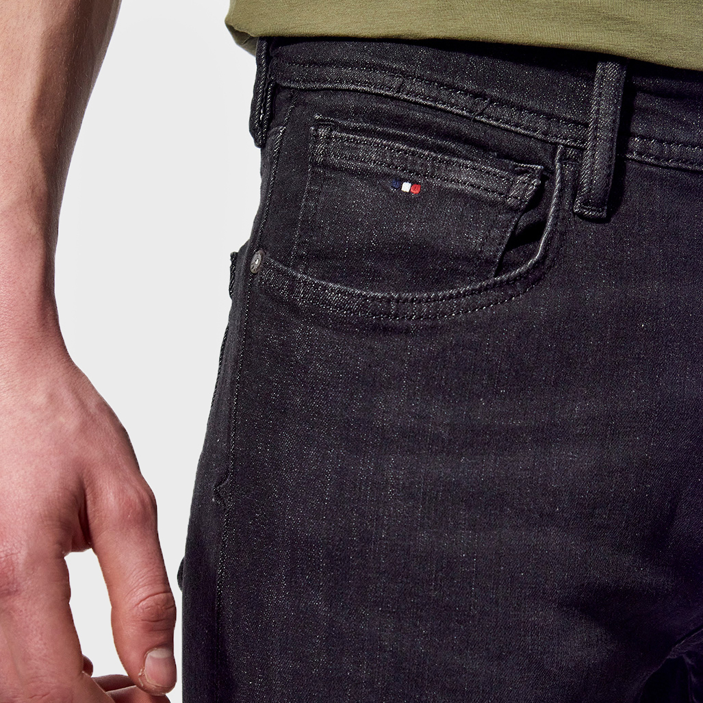 DARKK  Jean slim  Homme noir délavé
