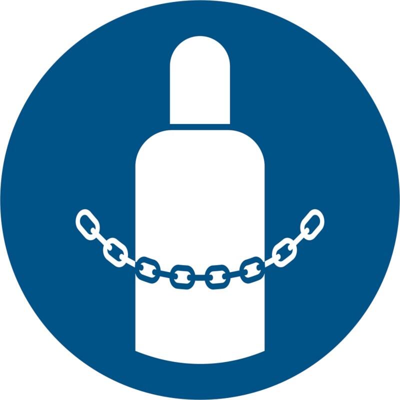 Djois Warnschild Gasflaschen sichern Klebstoff, einschraubbar PP (Polypropylen) 20 (B) x 0,14 (H) cm 3 Stück