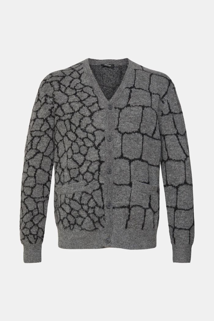 Strickcardigan mit Brushed-Effekt und Muster