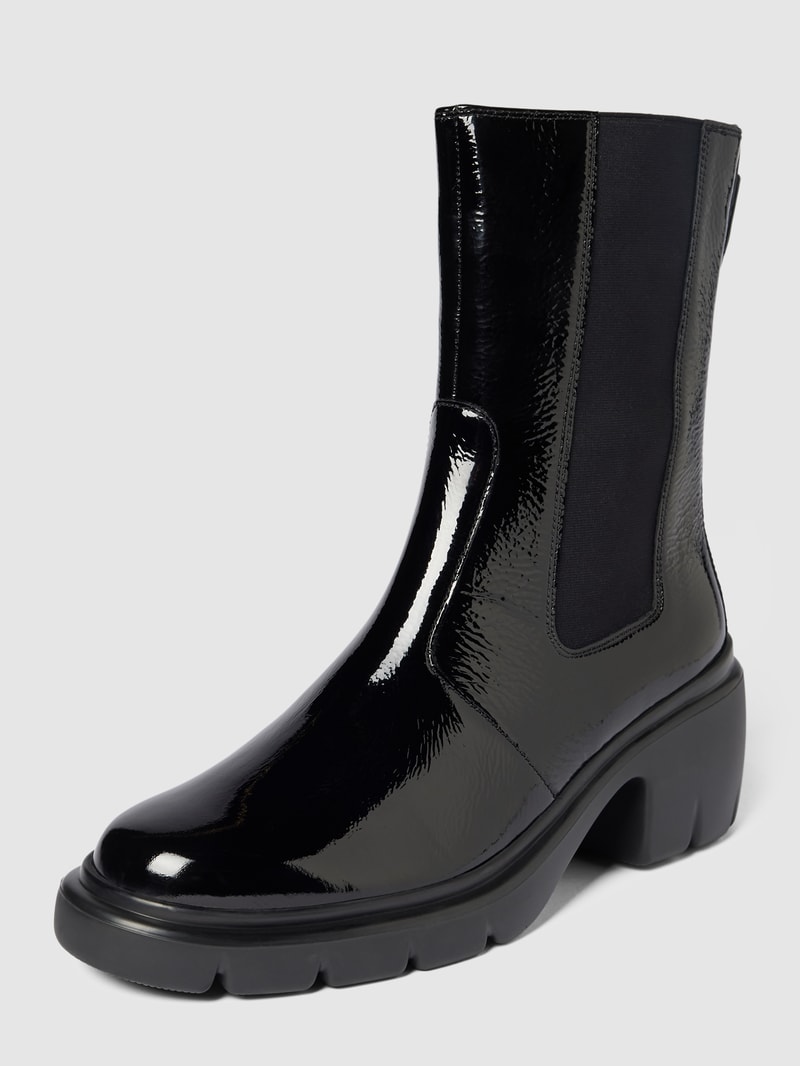 Boots aus Leder in schwarz