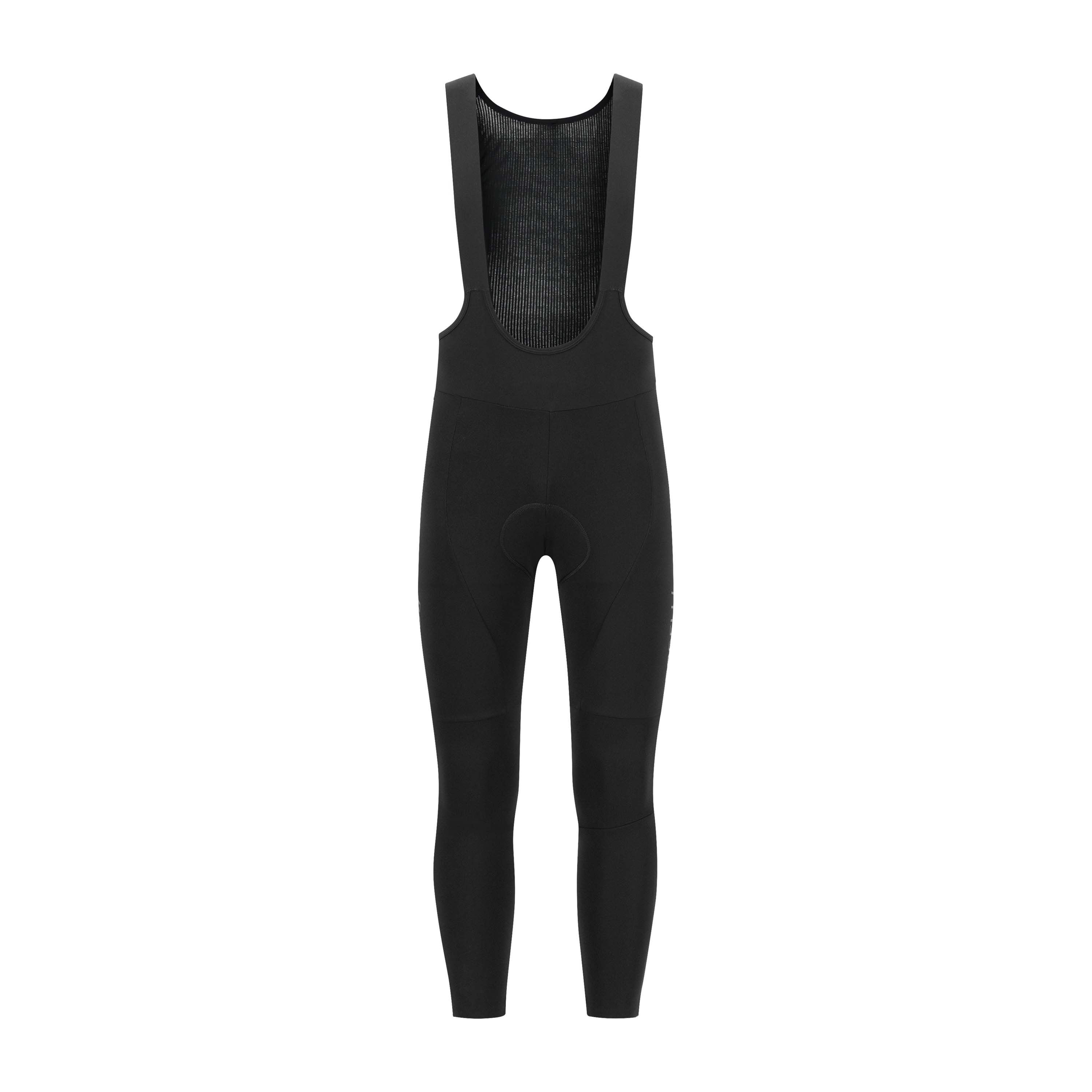 Rogelli Essential Black Herren lange Radhose mit Träger