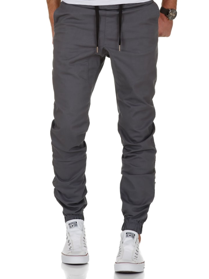 Amaci&Sons Basic Jogger-Chino NEW JERSEY in Dunkelgrau günstig kaufen