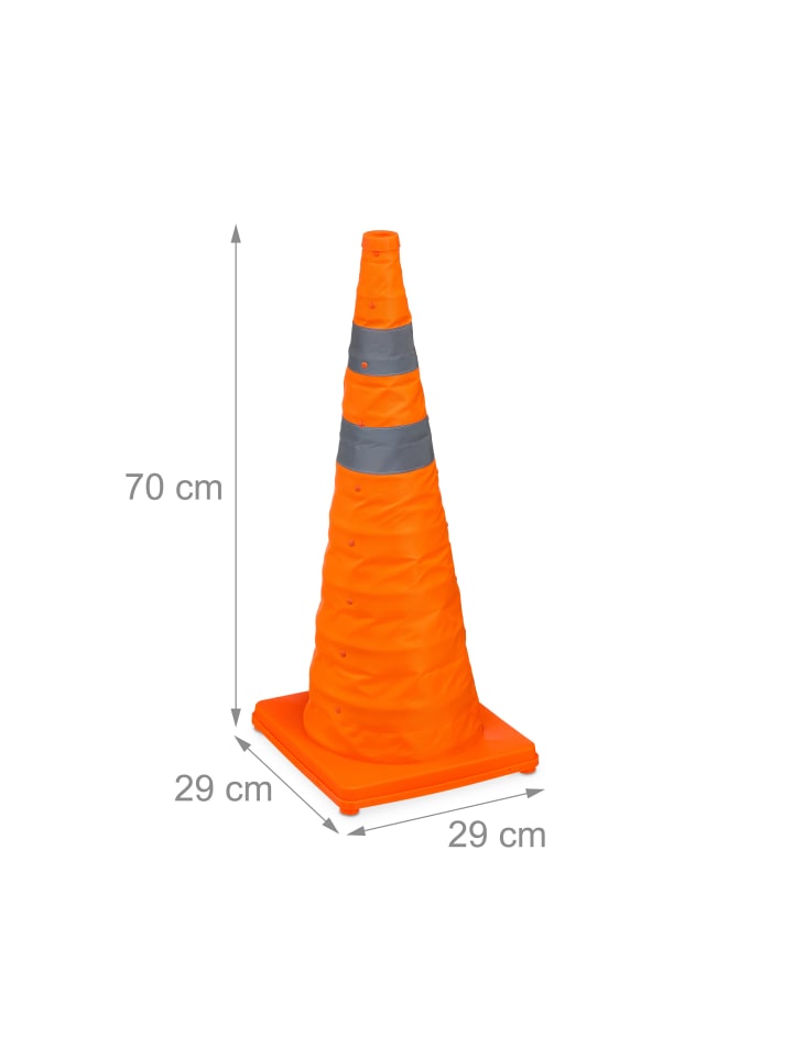 relaxdays 4 x Pylonen in Orange - (B)29 x (H)70 x (T)29 cm günstig kaufen onesize