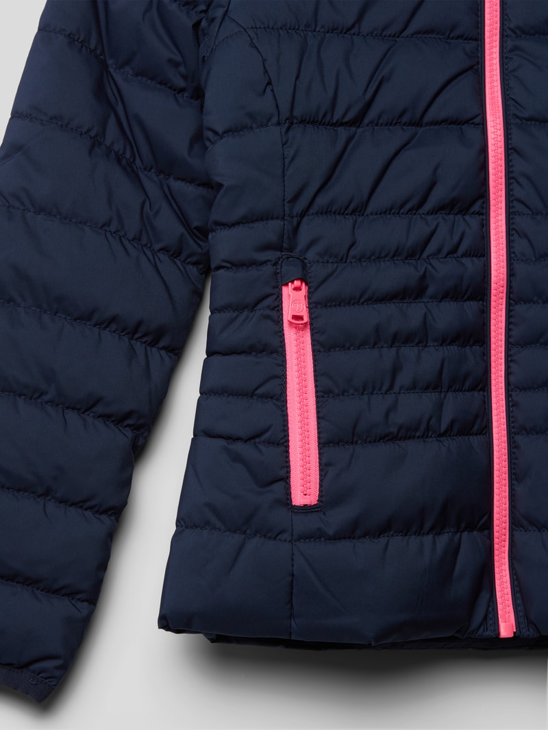 Steppjacke mit Kapuze Modell 'TERSA' in marineblau