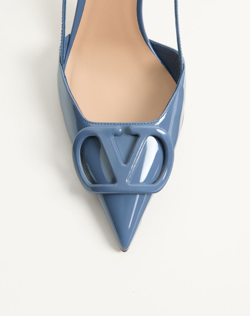 VLogo Signature Patent Slingback Pump 80mm