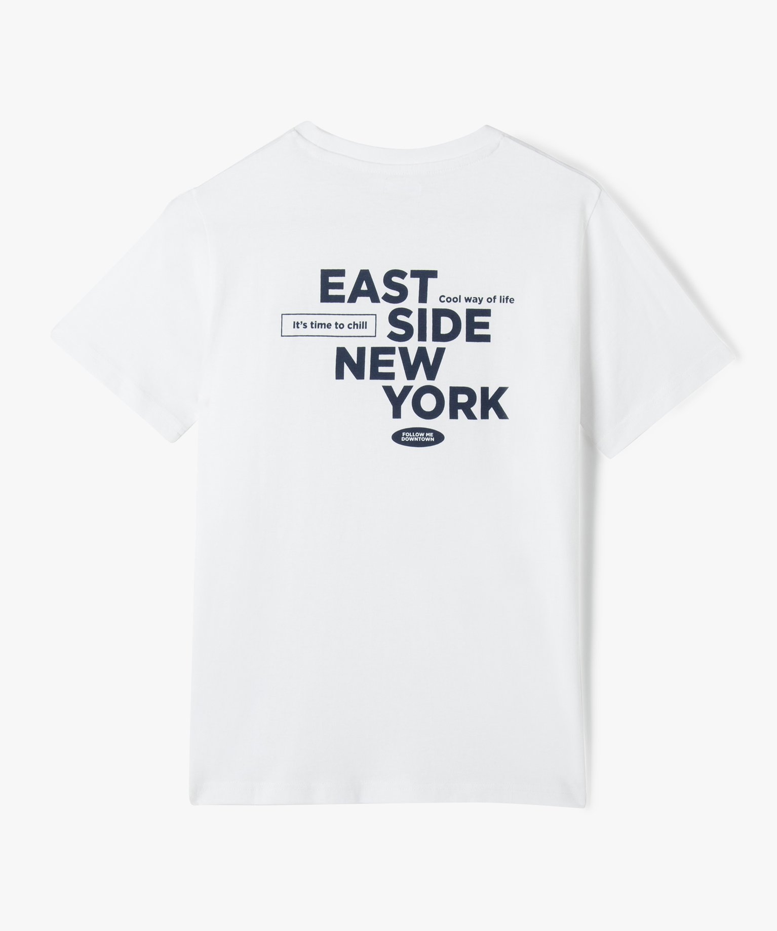 Tee-shirt à manches courtes avec inscriptions US Garçon blanc | GEMO