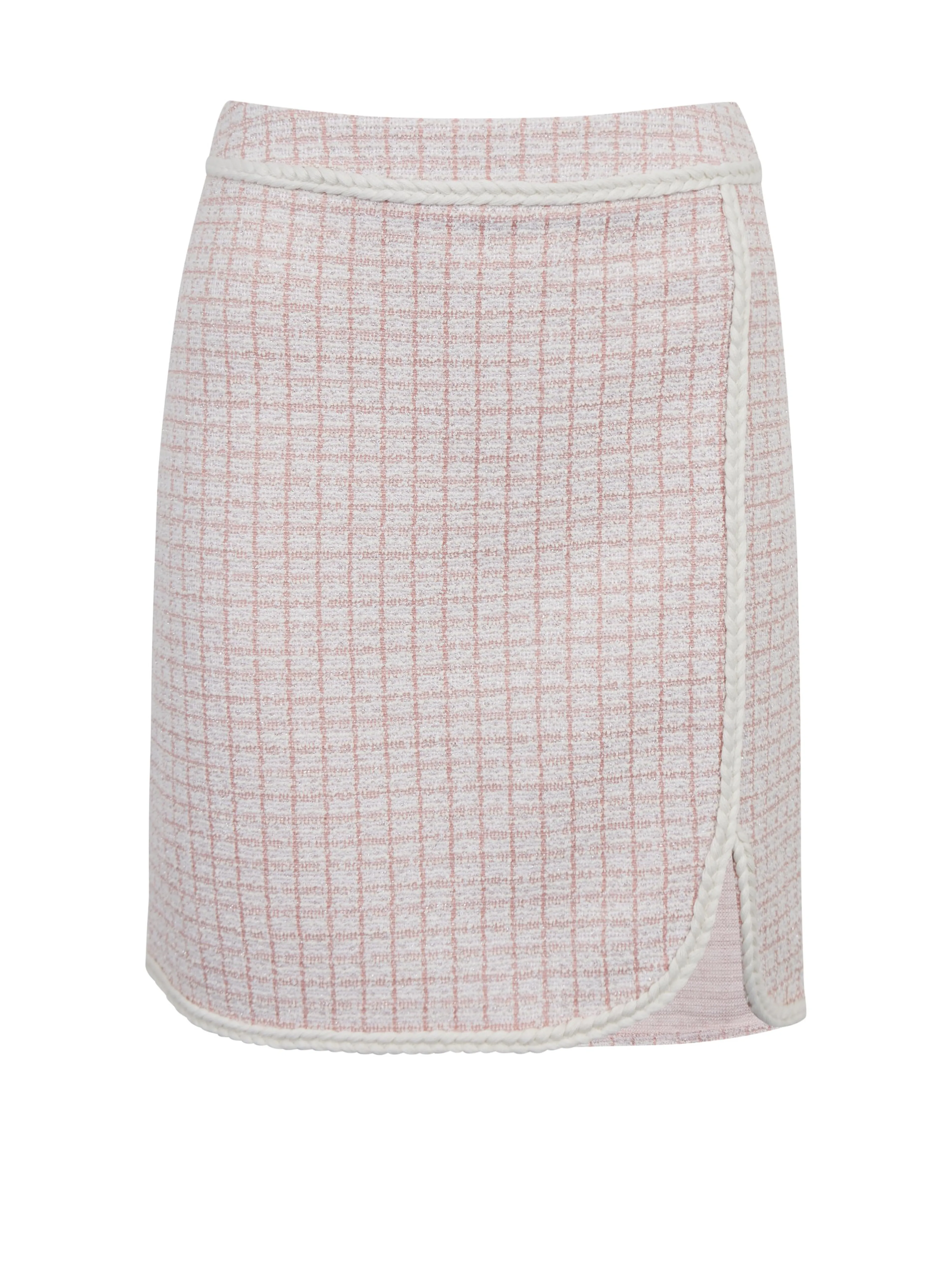 Hellrosa Damen-Tweed-Rock ORSAY