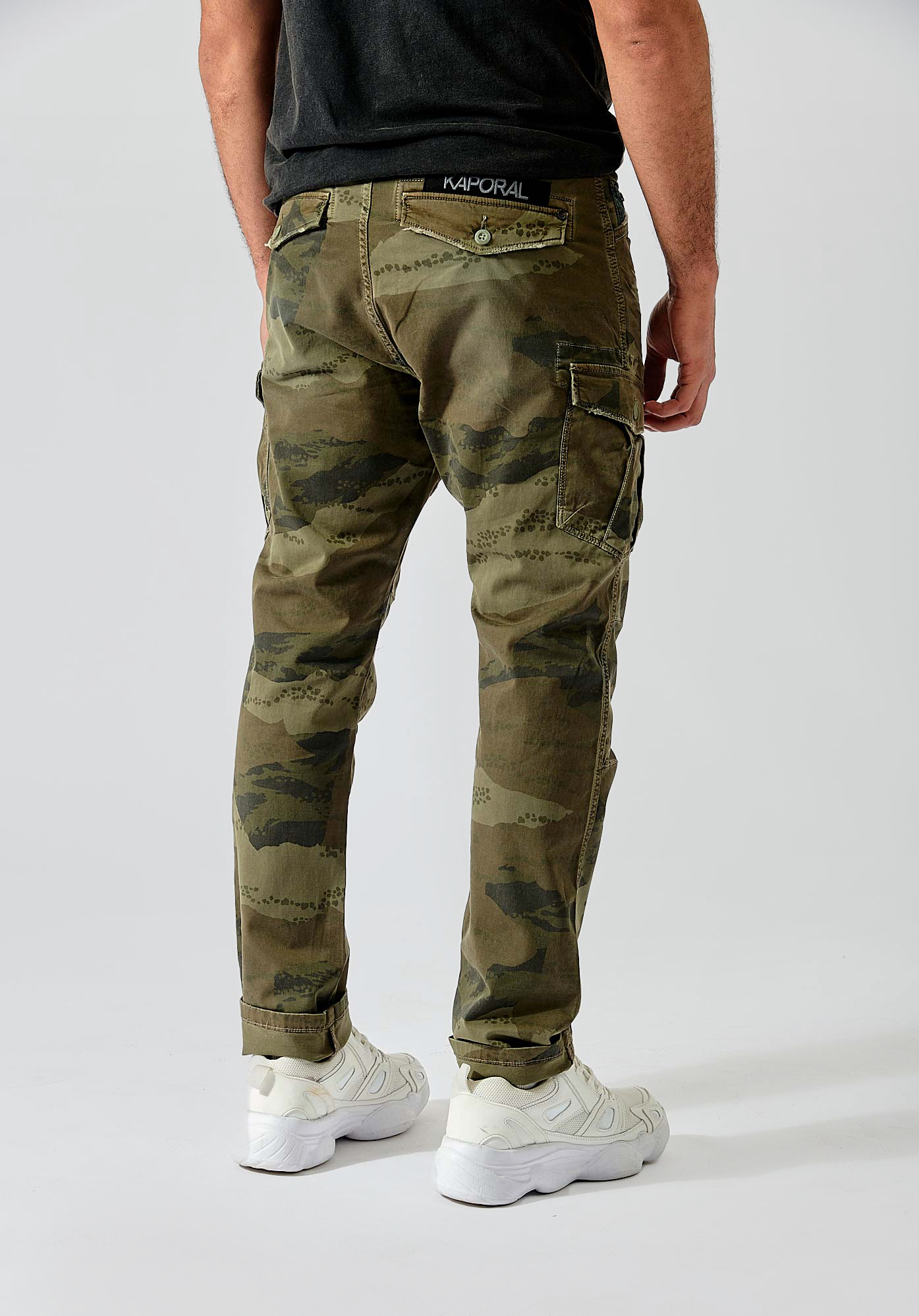 KALIS  Jean relaxed fit kaki homme
