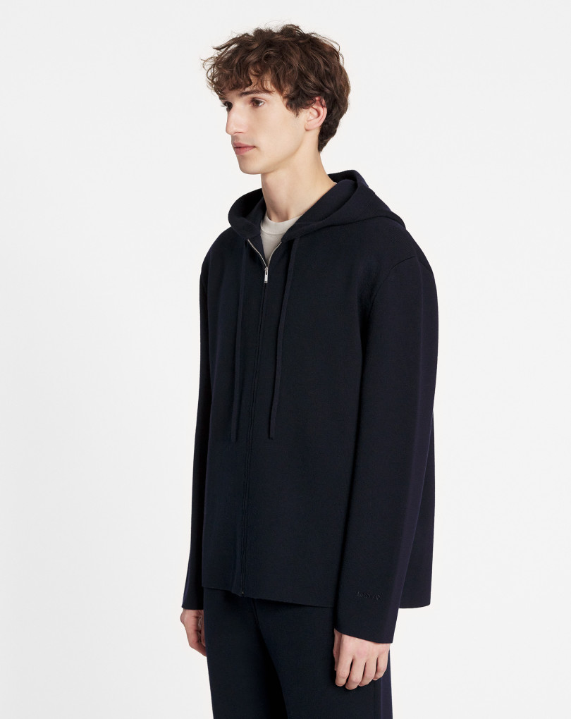 HOODIE ZIPPÉ EN LAINE