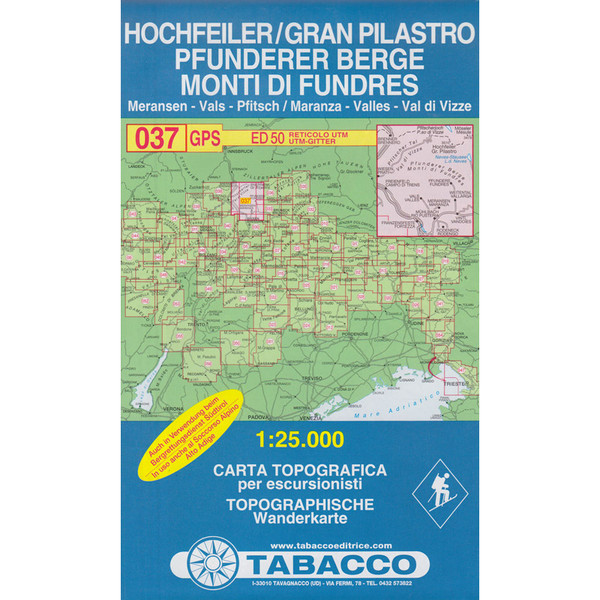 TABACCO 037 HOCHFEILER PFUNDERER BERGE - Wanderkarte