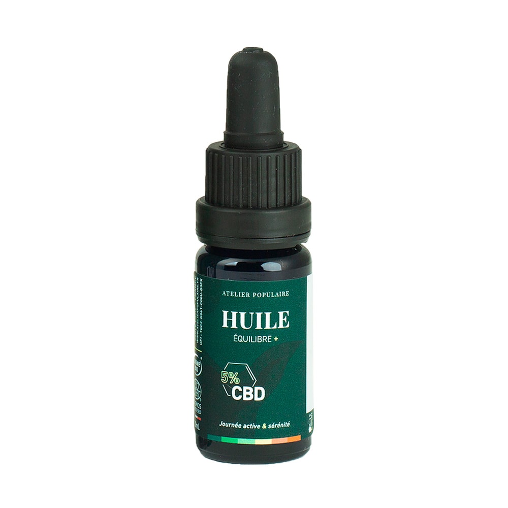 atelier populaire Huile Equilibre + CBD 5 % | 10 mL Huile sublinguale