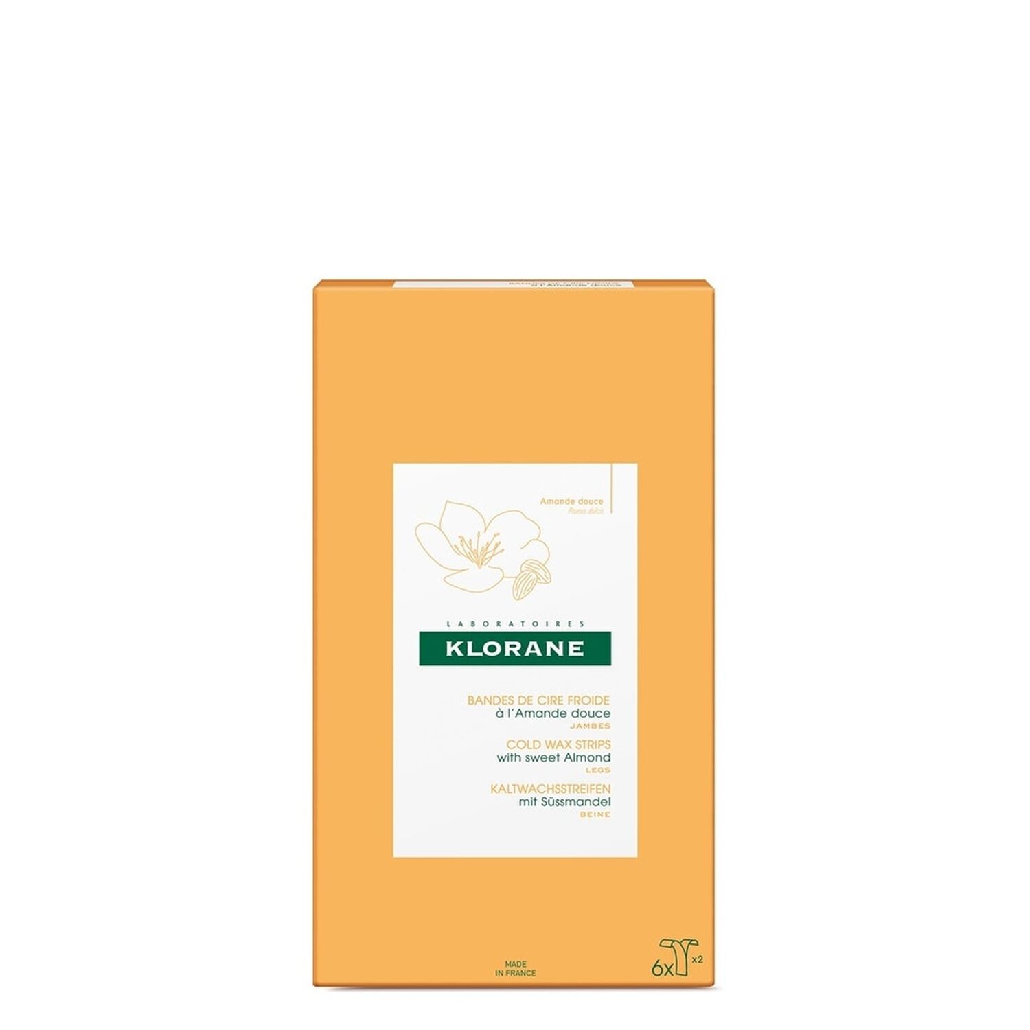 Klorane Cire Froide Jambe Amande Douce 6 Bandes