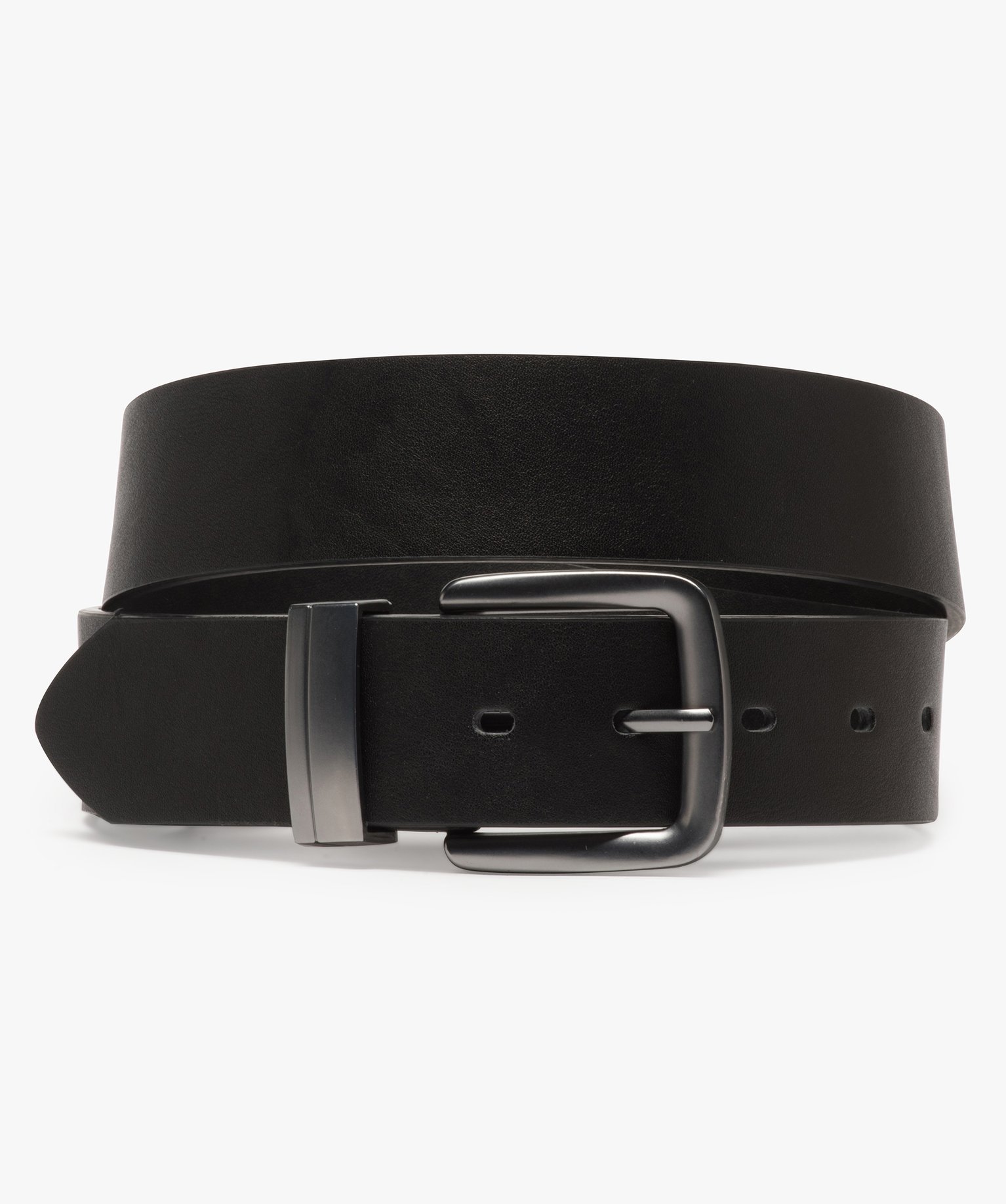 Ceinture homme avec boucle de fermeture carrée en métal noir | GEMO