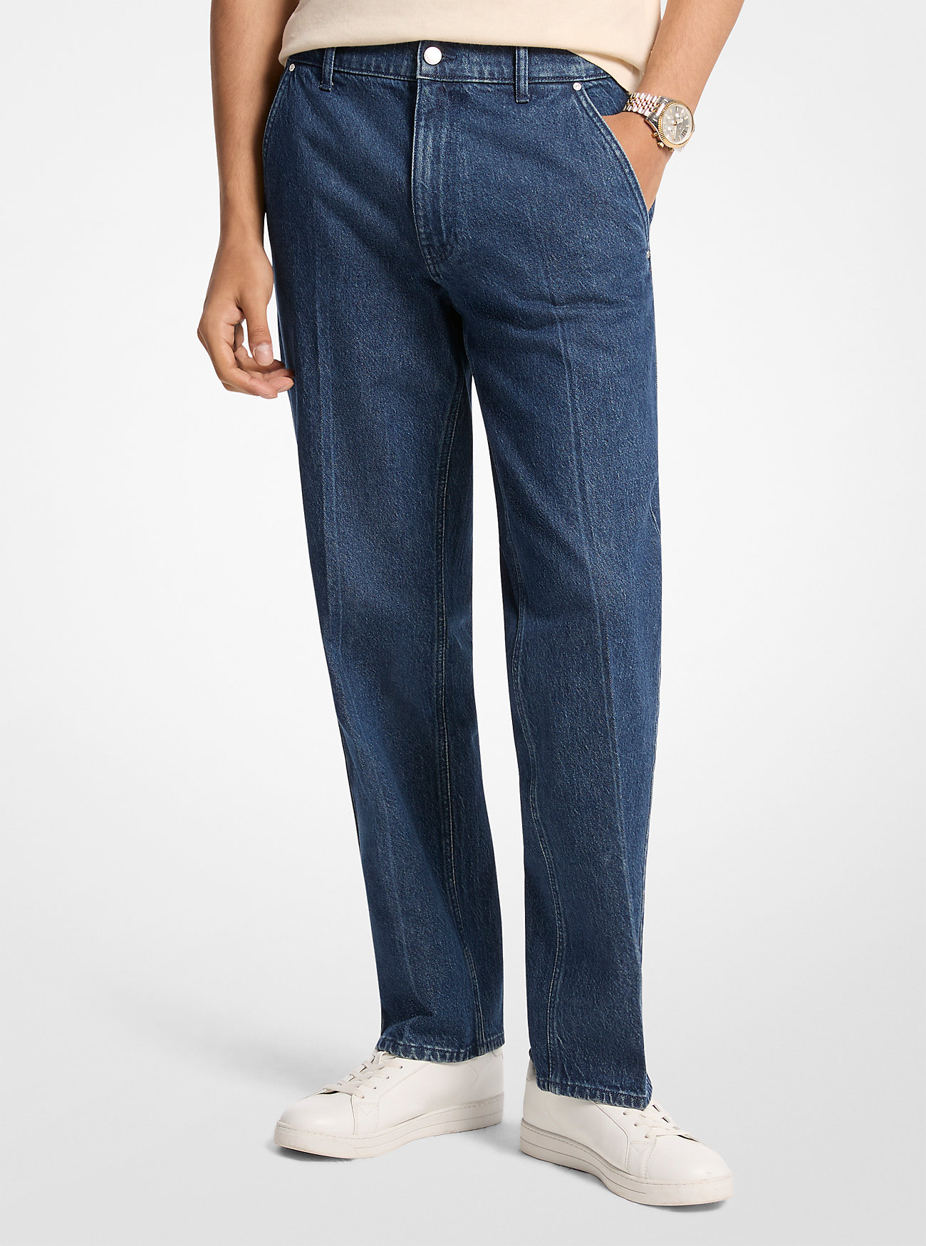 Jeansy Finn Straight-Fit Stretch Denim - RINSE