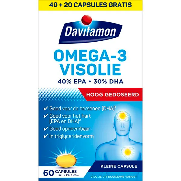 Davitamon Omega-3 rybí olej 60 kapsúl 60 ks