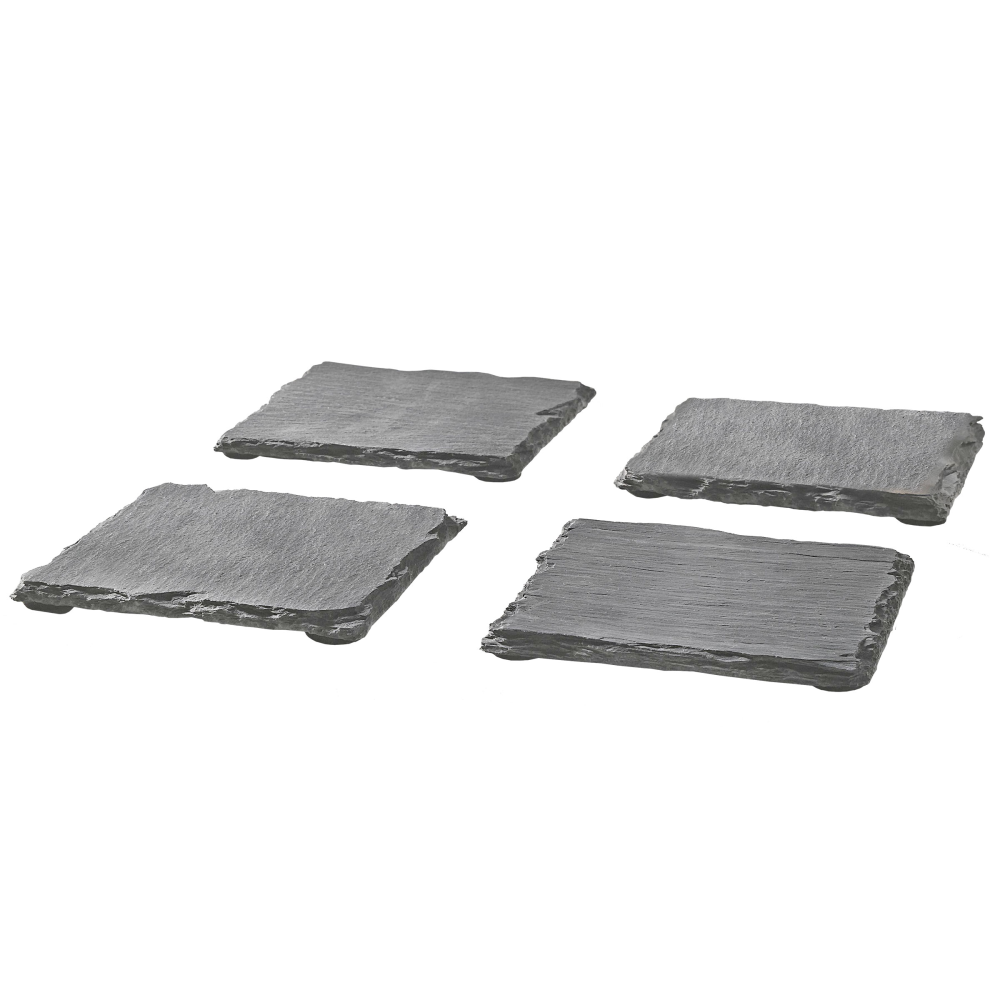 Schieferuntersetzer-Set 4-teilig