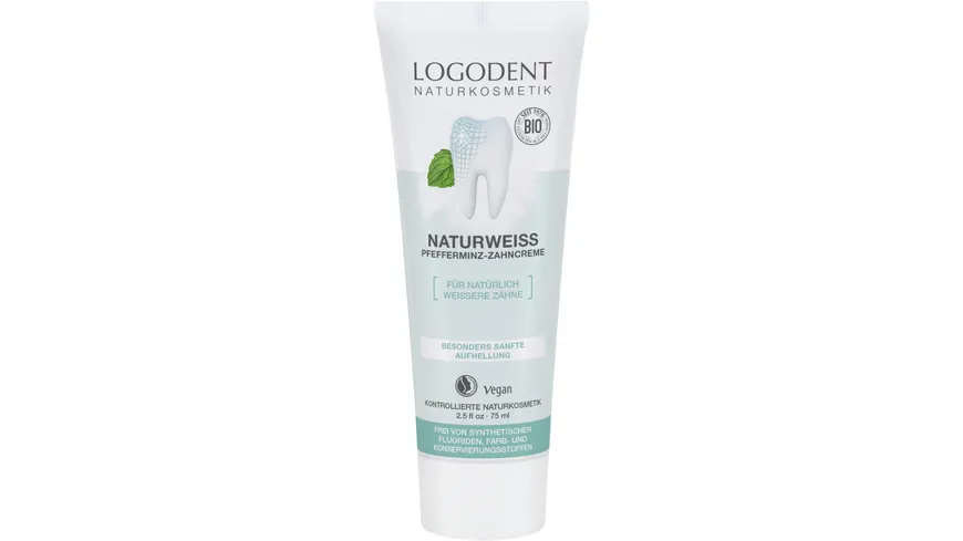 LOGODENT NATURWEISS Pfefferminz Zahncreme 75 ml