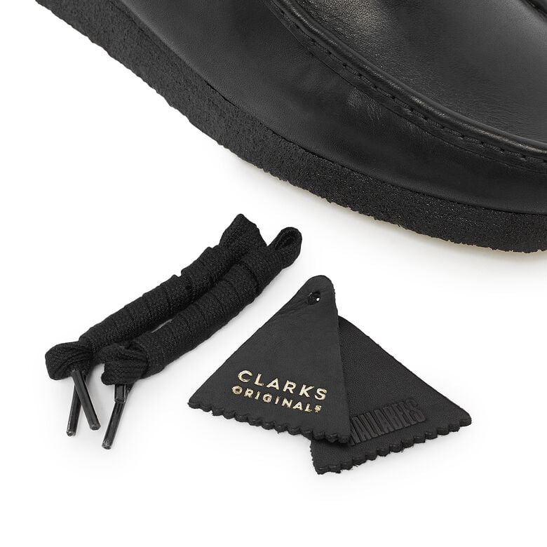 Clarks Wallabee black leather