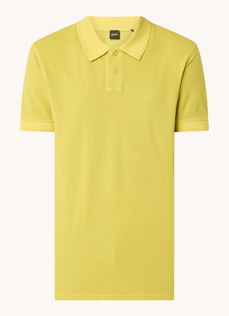 Polo HUGO BOSS Prime de corte regular, confeccionada em piqué de algodão com logotipo.