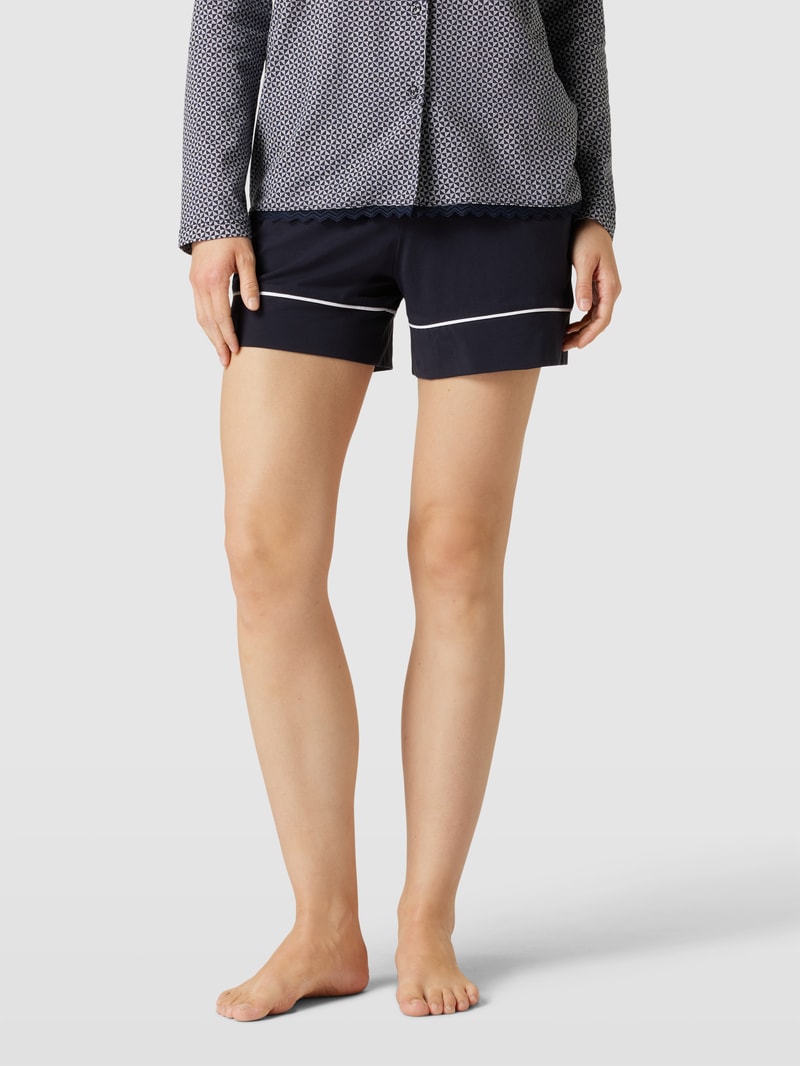 Shorts mit elastischem Bund in marineblau