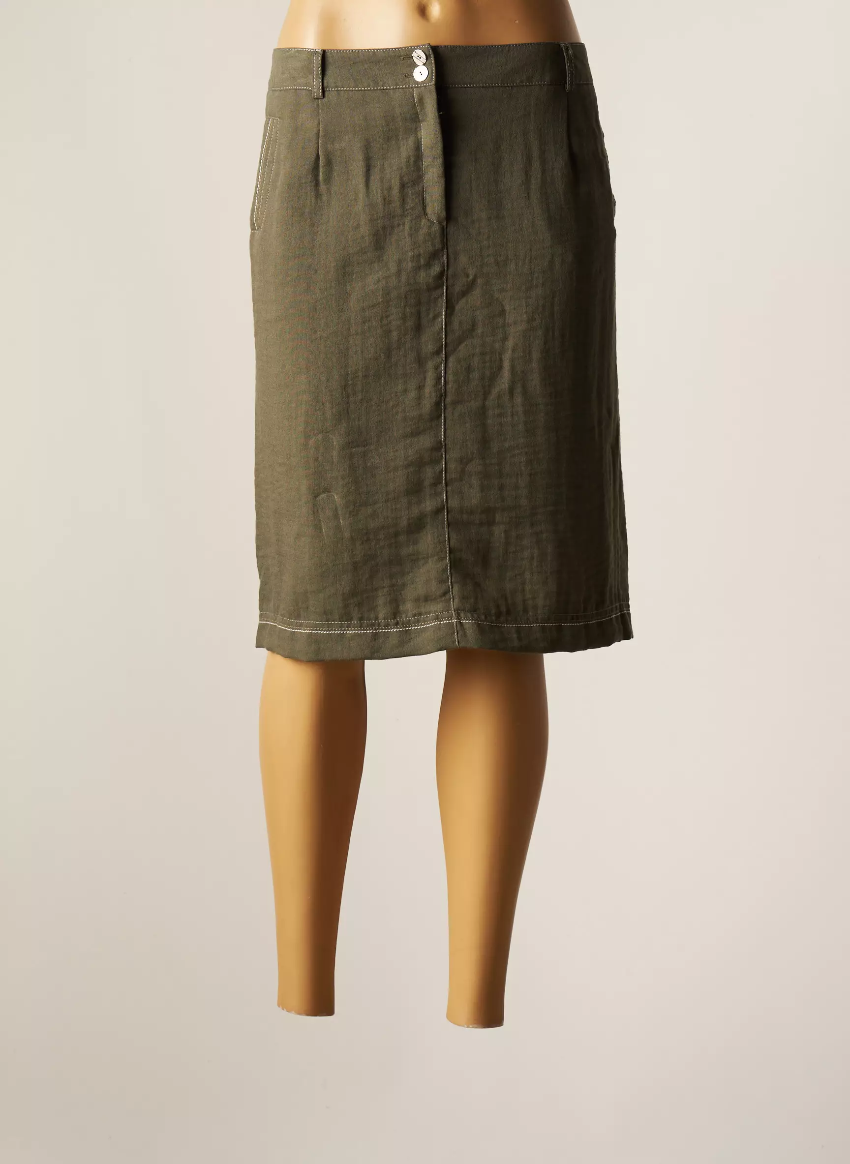 Christine Laure Jupes Mi Longues Femme couleur vert