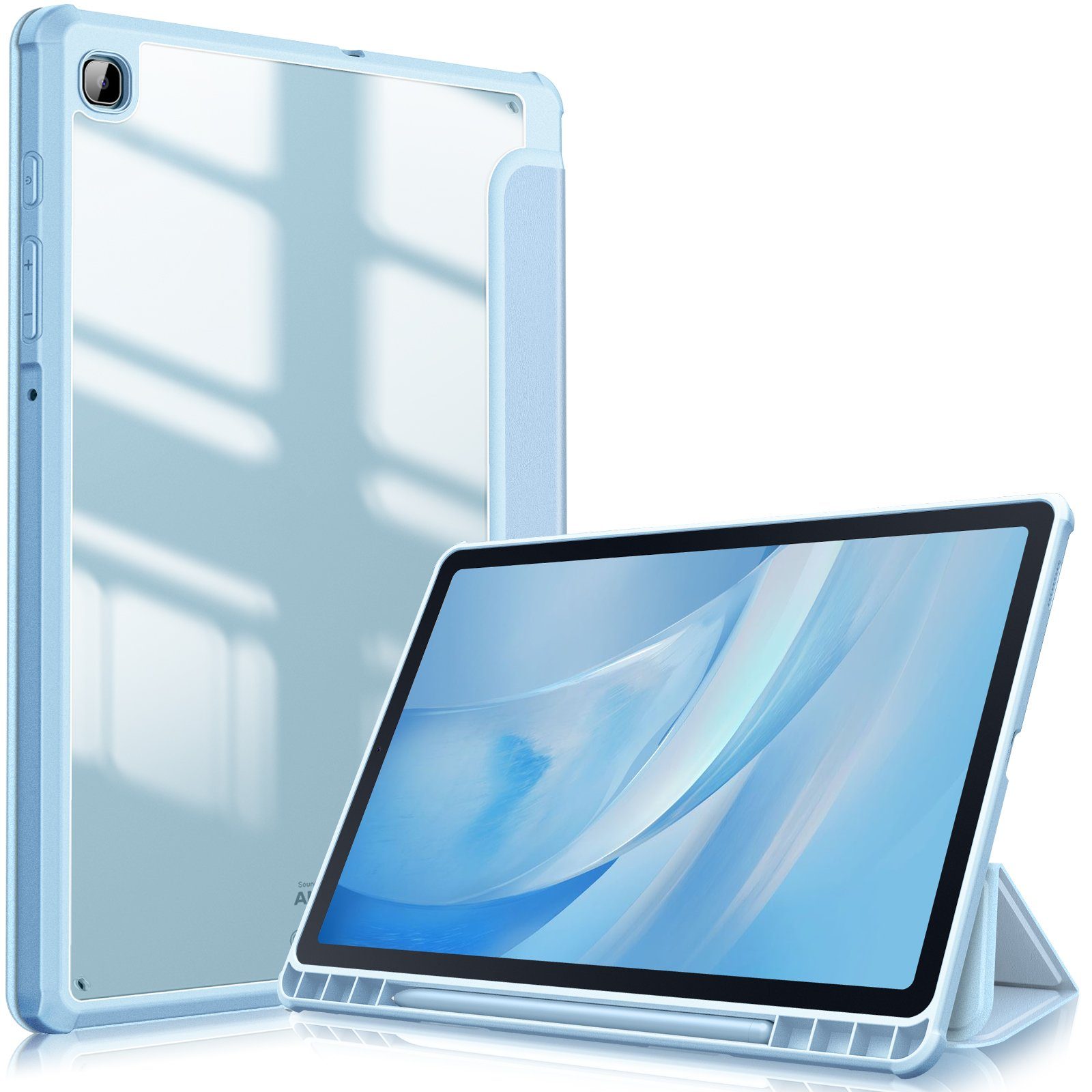 Fintie Tablet-Hülle Hybrid Hülle für Samsung Galaxy Tab S6 Lite 10.4 2022/2020 SM-P610/P613/P615/P619 - Stoßfeste Abdeckung mit Transparent Hartschalen Schutzhülle und Stifthalterung