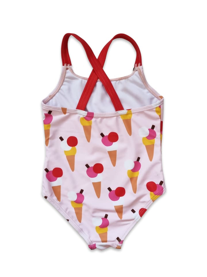 Toby Tiger Badeanzug mit Eiswaffel Print in rosa günstig kaufen